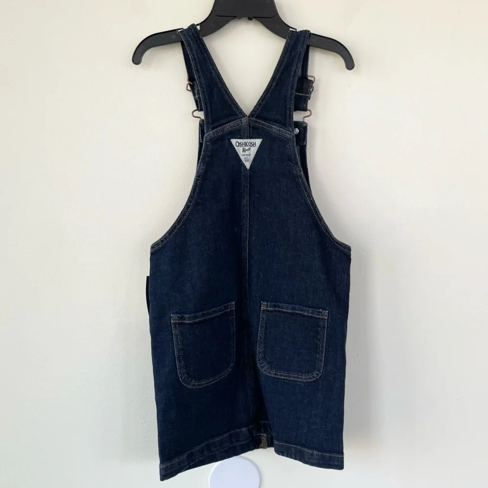 NWT OshKosh B'gosh Girls Denim Skirtall - Blue Dark Wash Denim 6/6x $44